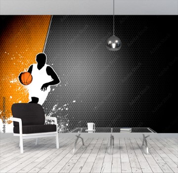 Picture of Basketball man and ball